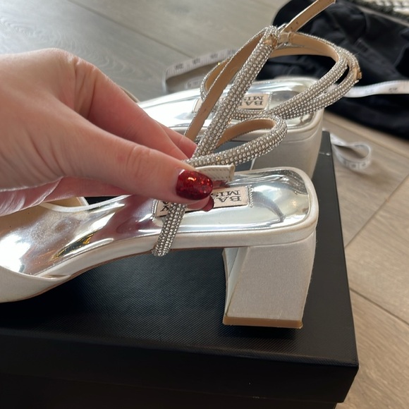 Badgley Mishka Infinity Bridal Shoe Block Heel Size 8.5 - Picture 7 of 16